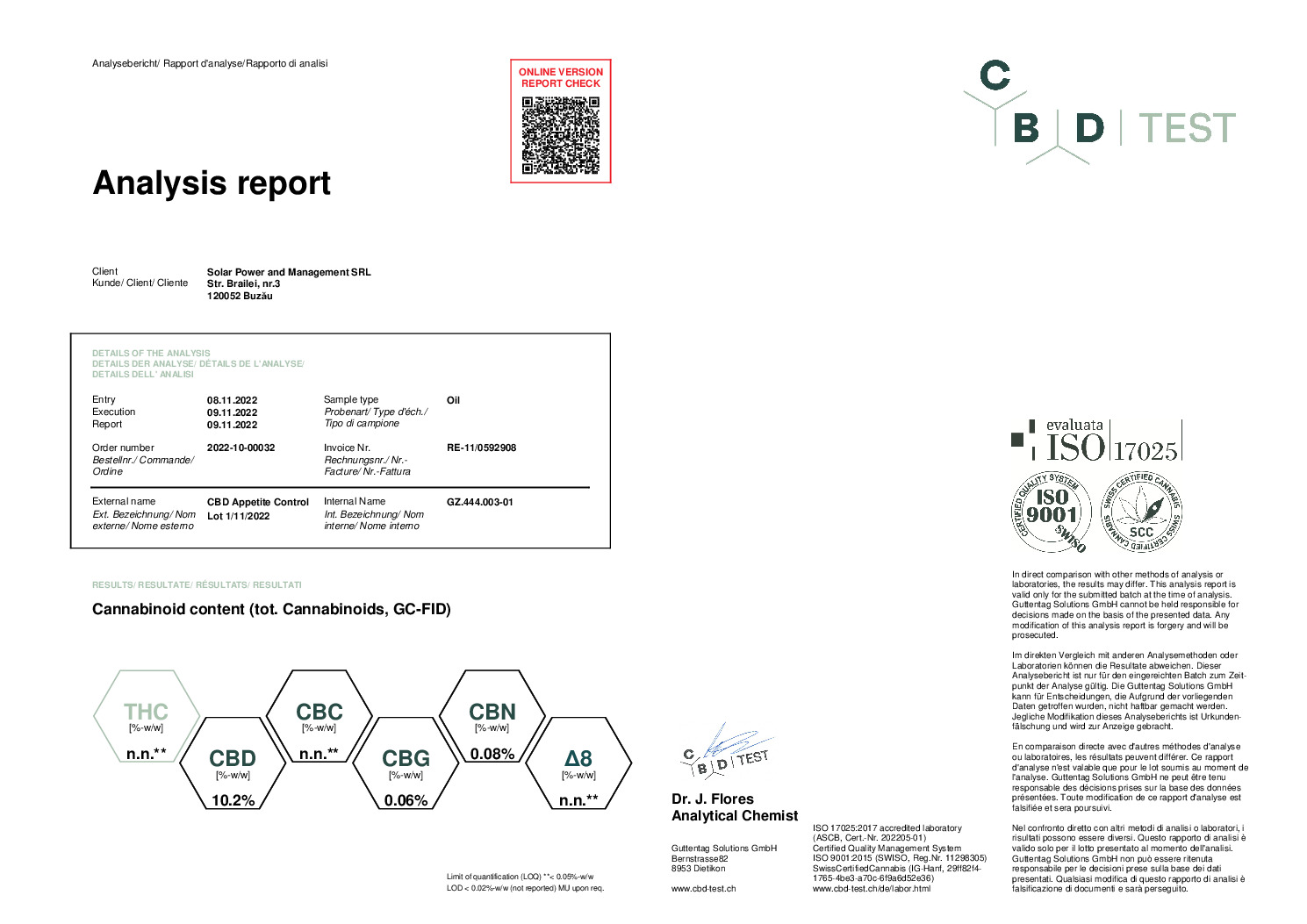 thumbnail of CBD Appetite Control Lot 1-11-2022