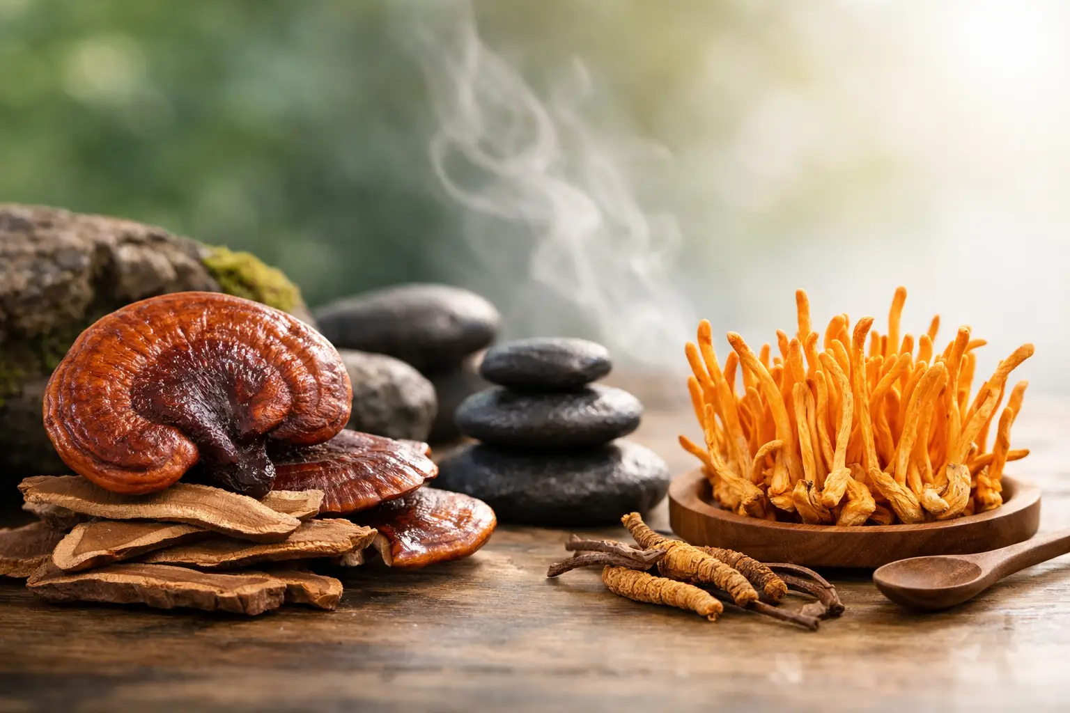 Reishi versus Cordyceps pentru echilibru și energie